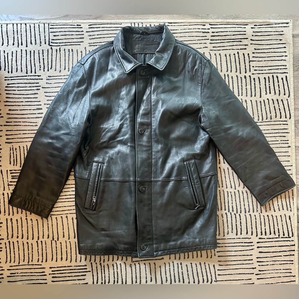 Vintage men’s Westbury black leather jacket